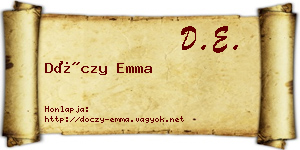 Dóczy Emma névjegykártya